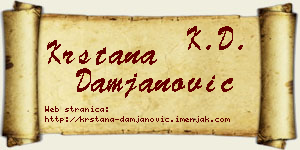Krstana Damjanović vizit kartica